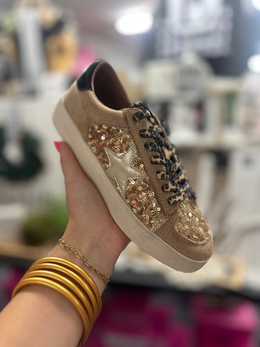 Another Round Gold Sneakers